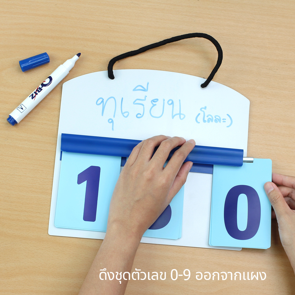 ขั้นตอนประกอบป้ายพลาสติก ป้ายราคา แบบแขวน 3 หลัก PR-203 ขั้นที่1