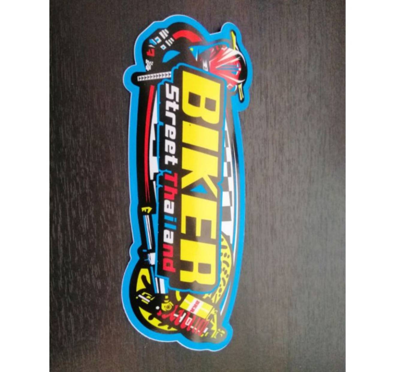 เบาะปาดแต่ง Fino เก่าลายbiker+สติกเกอร์