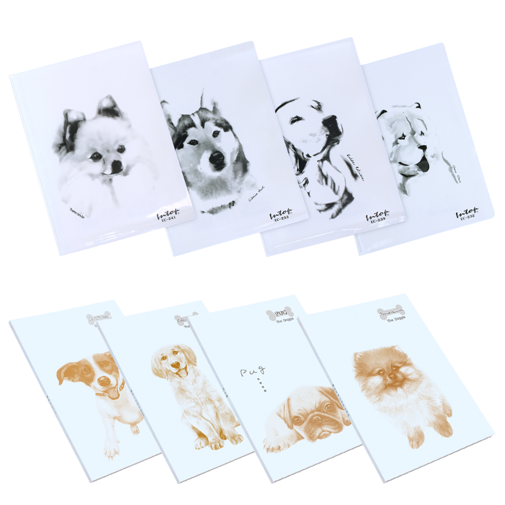 Display Books A4 with Printed Covers The Dog Pattern
