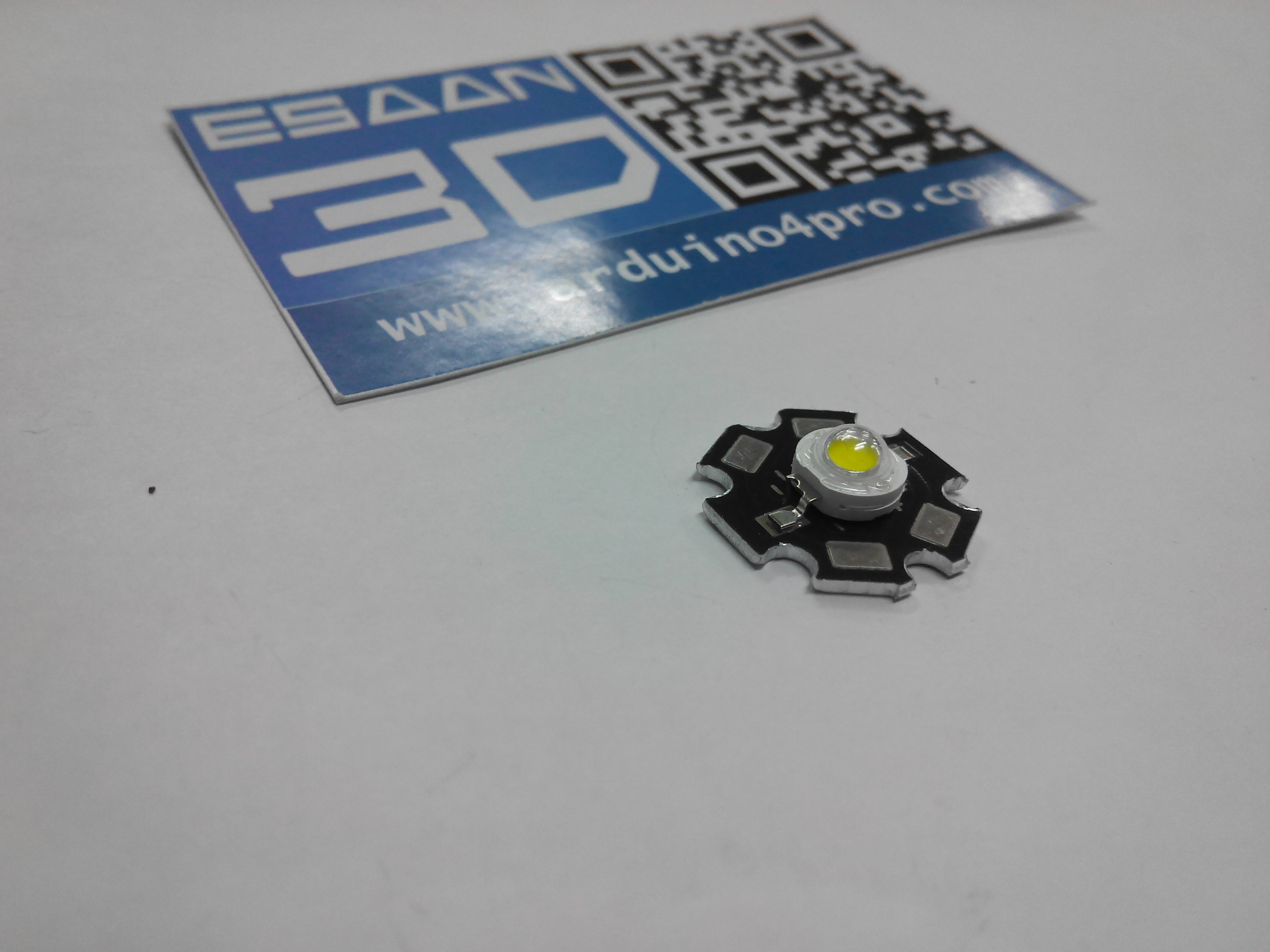 3W power LED 3.2-3.4V แสงขาว + Heat Sink