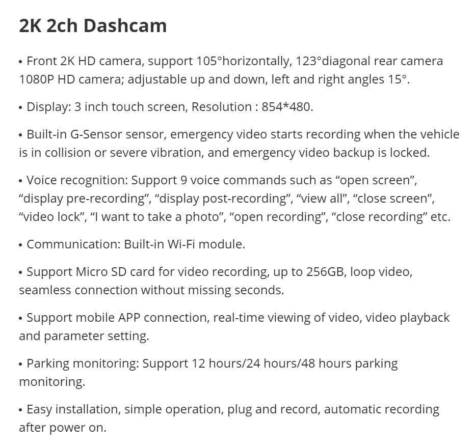 HIKVISION AE-DC4328-K5 DASHCAM K5 กล้องติดรถยนต์ ความละเอียด 2K จอขนาด 3" BY BILLIONAIRE SECURETECH AE-DC4328-K5