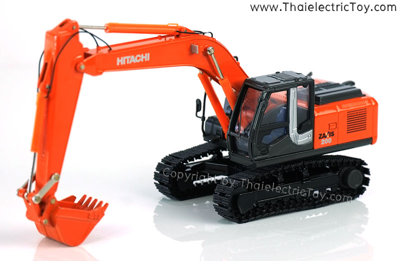 โมเดลรถแบคโฮ Hitachi Zaxis 200 วัสดุเป็นเหล็กทั้งคัน ขนาด 1:50 รายละเอียดสมจริง