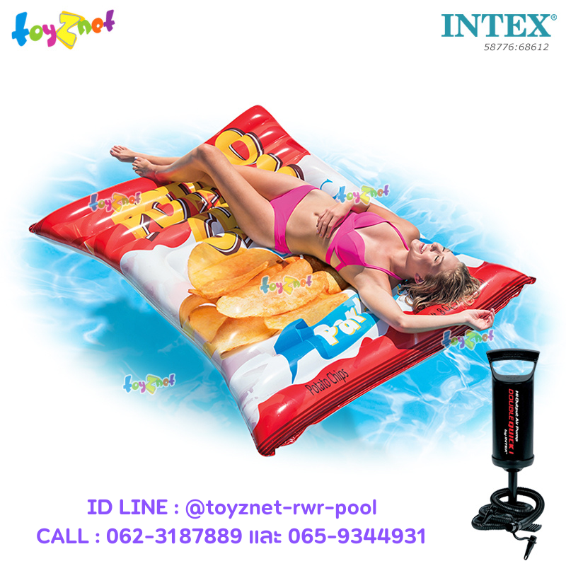 Intex Potato Chips Float 1.78x1.40 m. no.58776 + DQI Air Pump