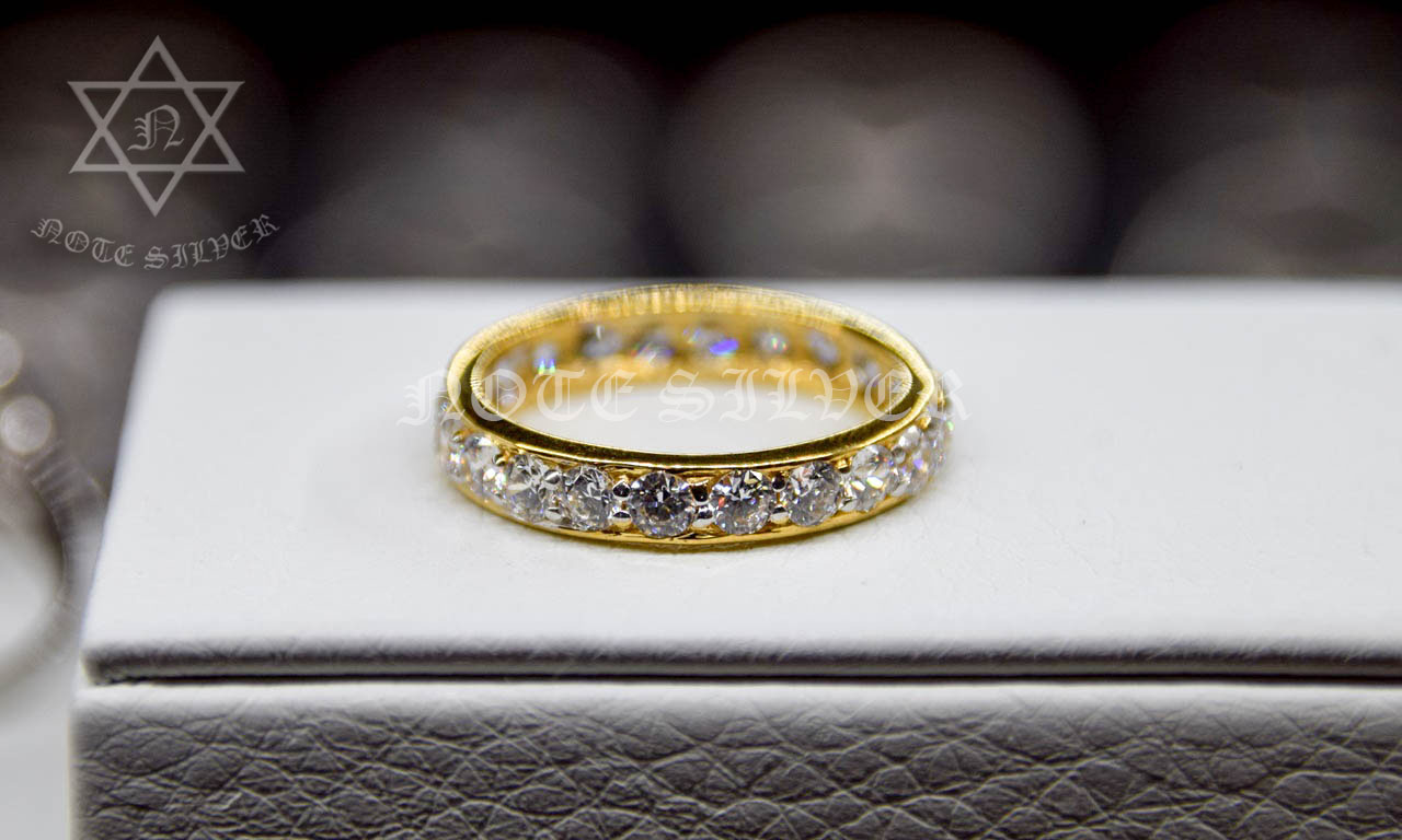 แหวนเพชรรอบ ขนาด 0.08 กะรัต ตัวเรือนทองคำแท้ 9K Gold NSYG1929