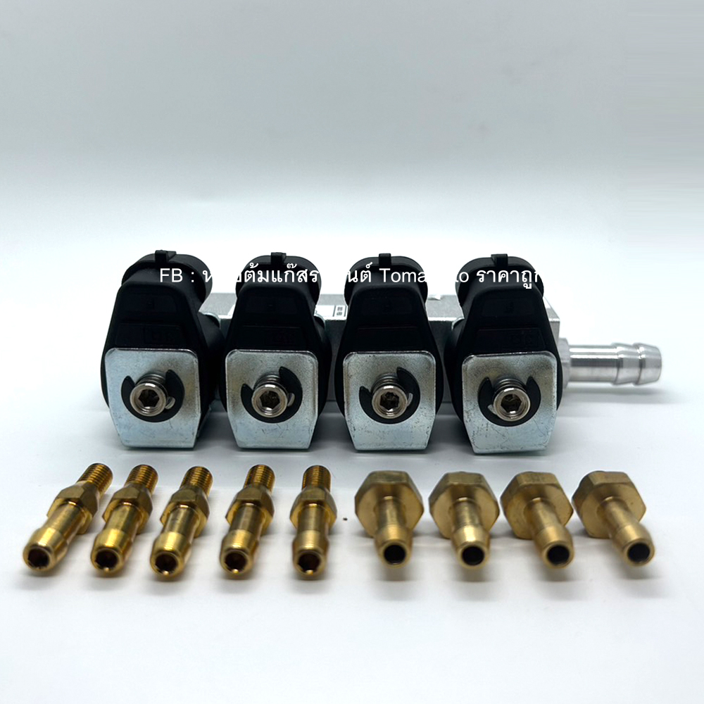 รางหัวฉีด Rail 4 สูบ (เทา) 3 โอห์ม