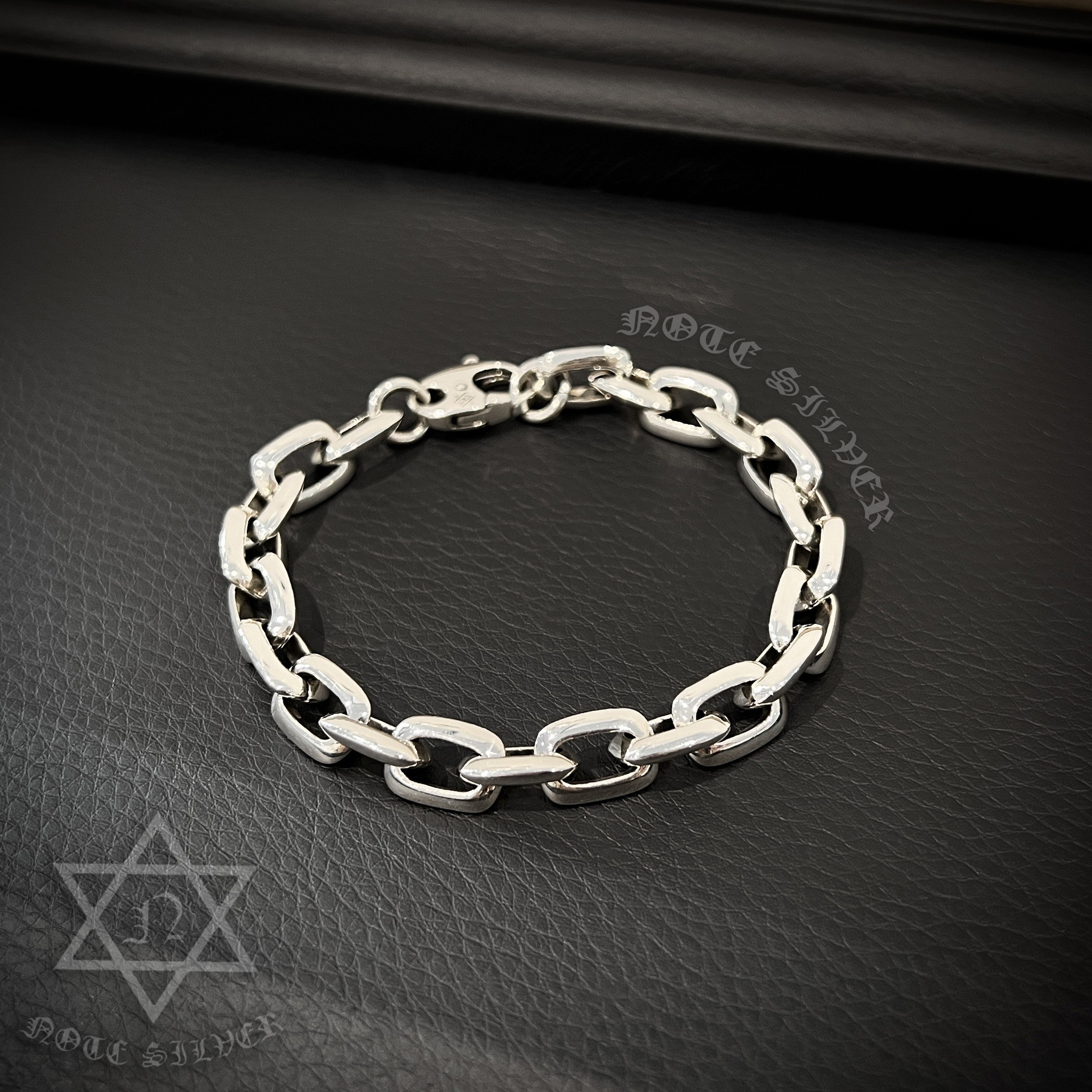 ข้อมือเงินแท้ลายโซ่รมดำ Sterling silver 925 NSSV2963