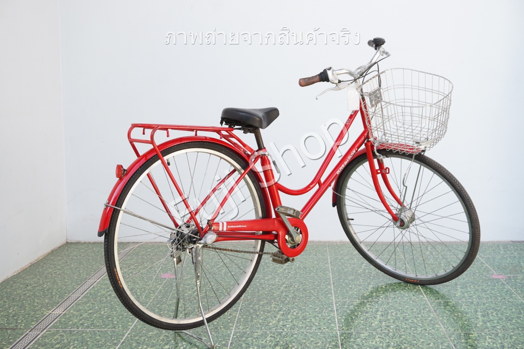 จักรยานแม่บ้านญี่ปุ่น - ล้อ 27 นิ้ว - เกียร์ 6 สปีด - สีแดง [จักรยานมือสอง]
