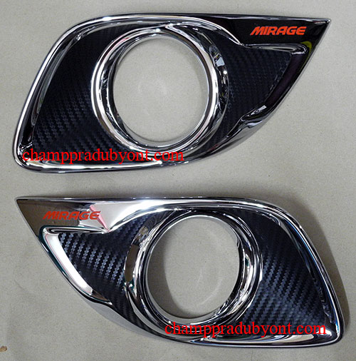 ครอบไฟตัดหมอกโครเมี่ยม MITSUBISHI MIRAGE 12-16 FITT