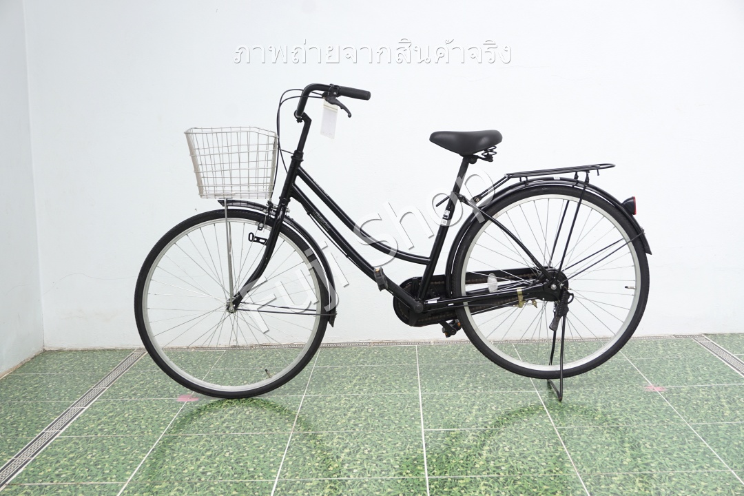 จักรยานแม่บ้านญี่ปุ่น - ล้อ 26 นิ้ว - ไม่มีเกียร์ - สีดำ [จักรยานมือสอง]