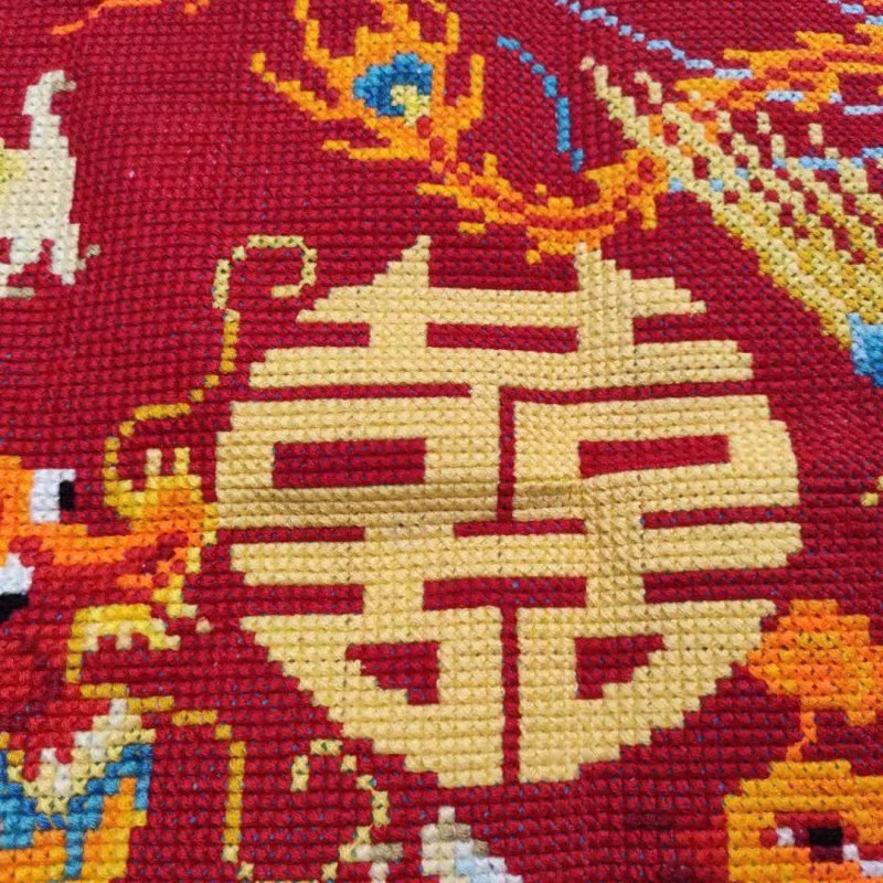 dragon-1104 *สินค้าหมด* ชุดปักครอสติช ลายหงส์คู่มังกร (ปักเต็มผืนผ้า ไม่มีเดินเส้น ผ้า11CTพิมพ์ลาย ปักครั้งละ 3 เส้นเล็ก) ขนาด 70*70 ซม.ผ้าครอสติช 11CTพิมพ์ลายปักบนผ้า ไหมคอตตอน 21 สี ผังลาย เข็ม