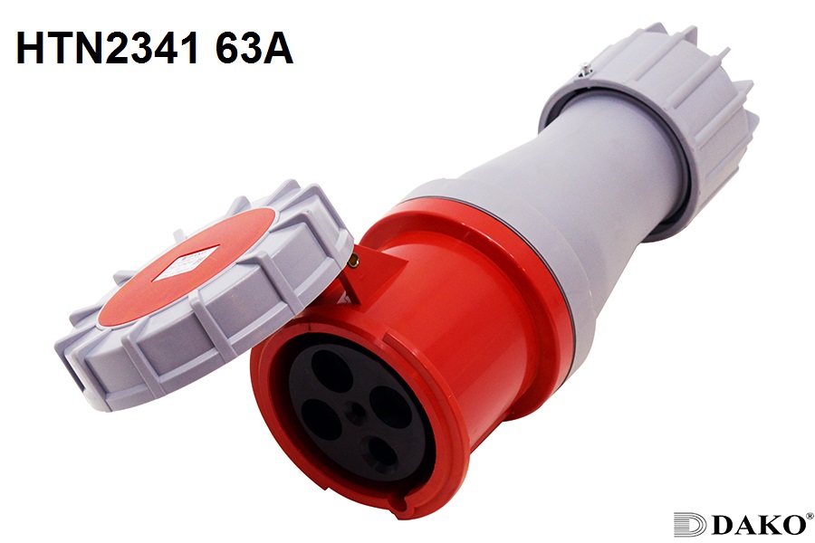 HTN2341 ปลั๊กตัวเมียกลางทาง 63A 400V IP67 6h