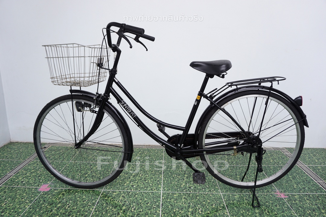 จักรยานแม่บ้านญี่ปุ่น - ล้อ 26 นิ้ว - ไม่มีเกียร์ - Suntrust - สีดำ [จักรยานมือสอง]