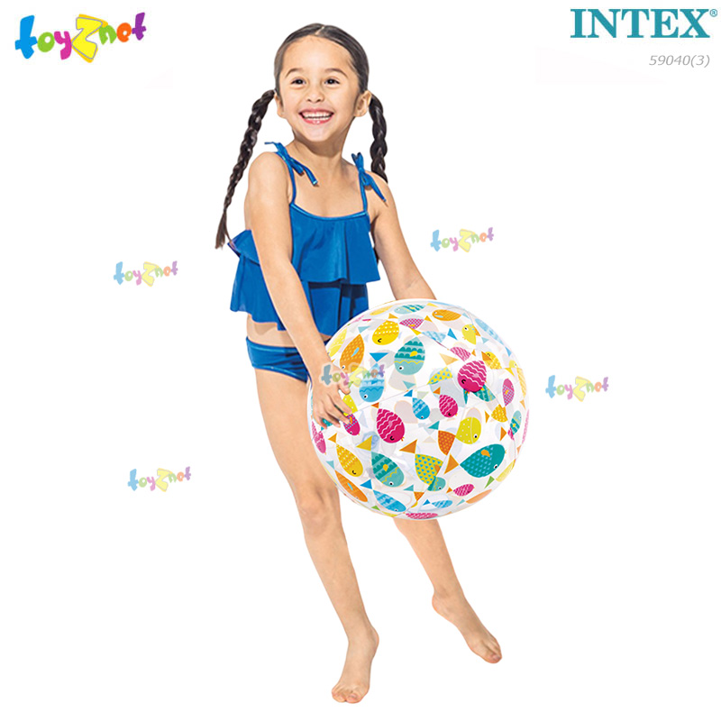 Intex ส่งฟรี บอลชายหาดลายสดใส 20 นิ้ว (51 ม.) ปลาการ์ตูน รุ่น 59040