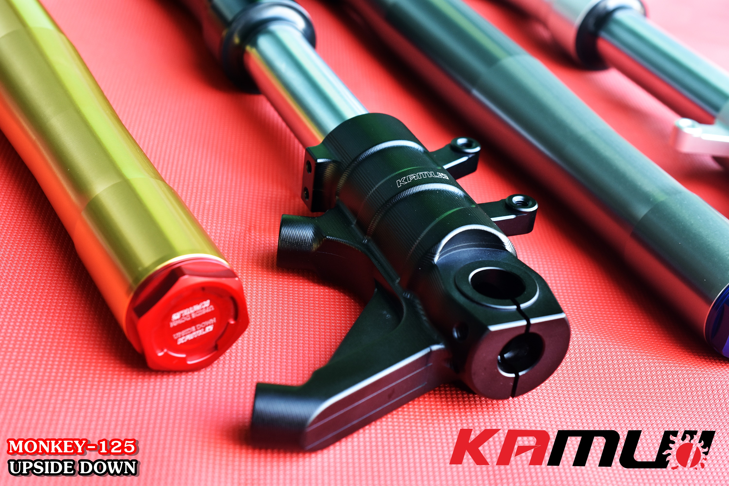 UPSIDE DOWN MONKEY-125 -หัวโช้ค CNC 3D สำหรับปั๊ม BREMBO 4 POT 100 มิล.