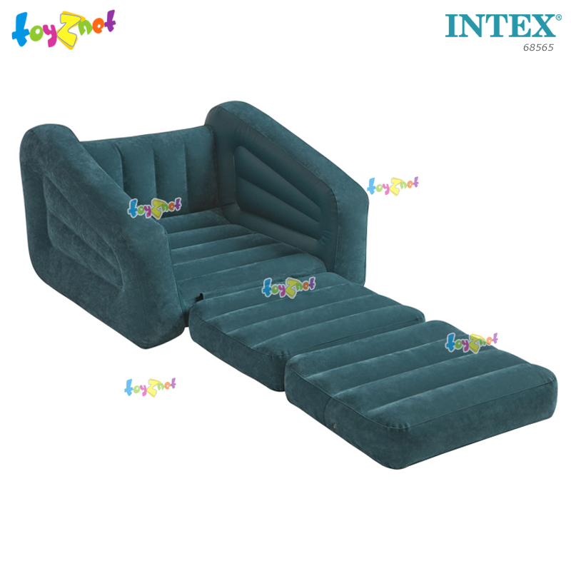 Intex Pull-Out Chair 1.09x2.18x0.66 m. Green no.68565 + Pillow and DQI Air Pump