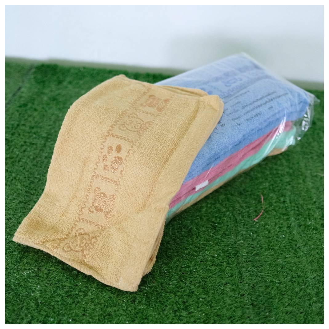 ผ้าขนหนู 15*30 สกรีนลาย (ช้าง) WF-01