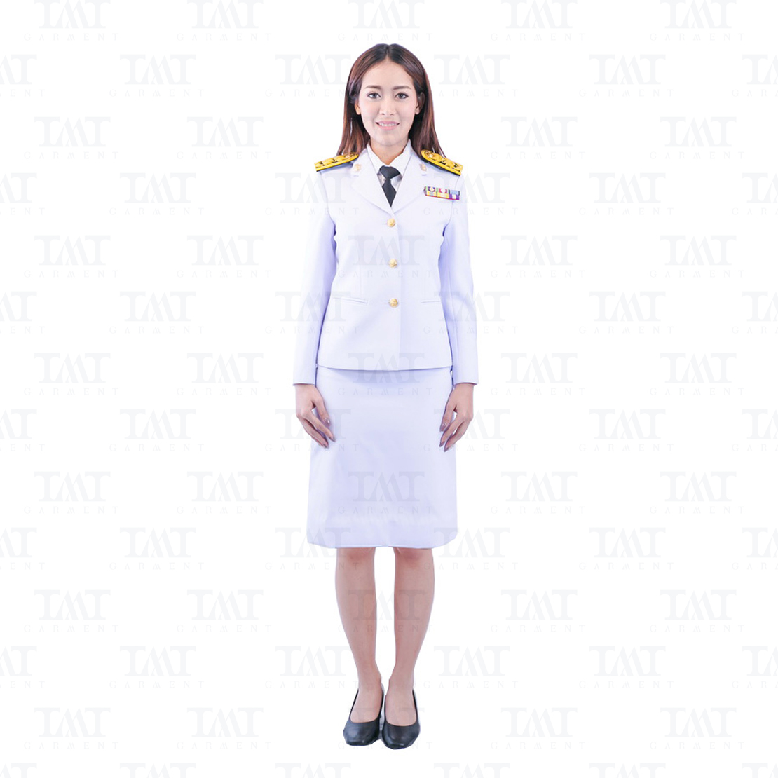 ชุดปกติขาว คอแบะ หญิง - ข้าราชการพลเรือน ทหาร