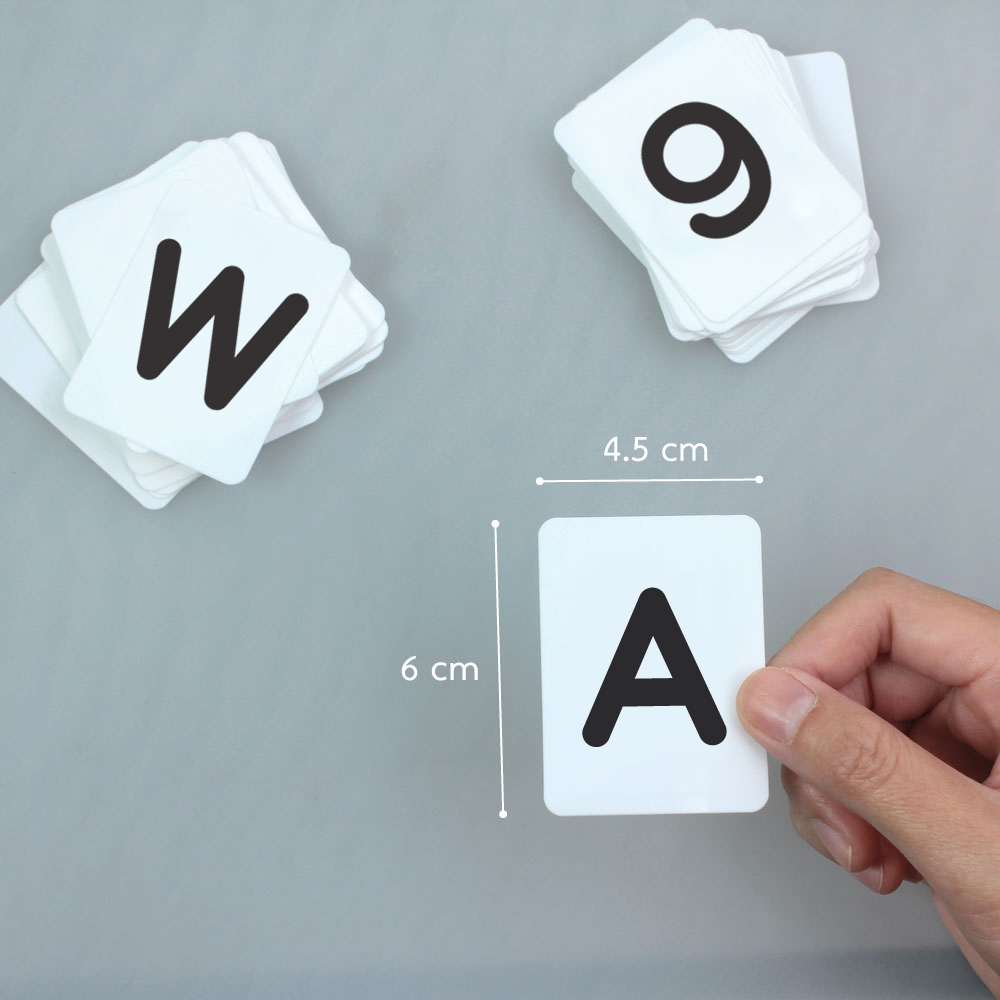 ขนาดบัตรคำ Flashcards อักษรภาษาอังกฤษ a-z A-Z