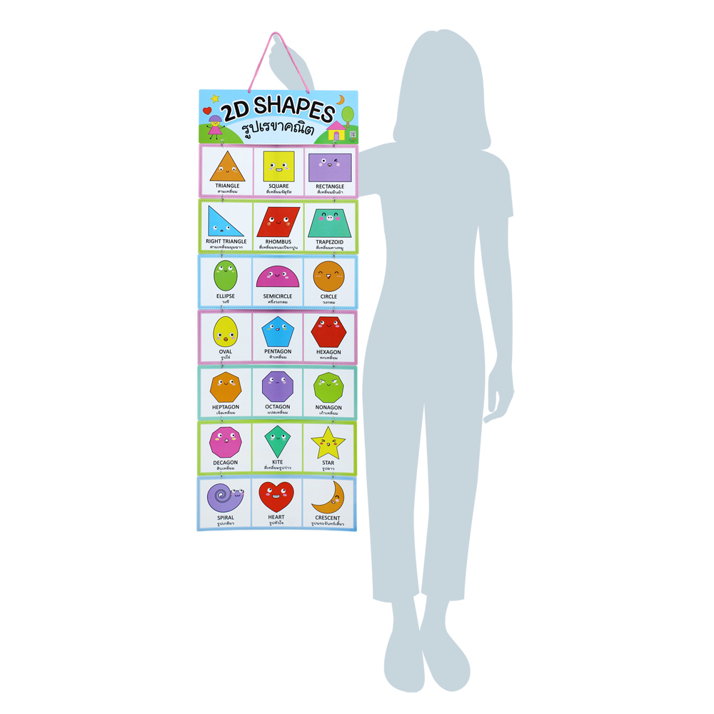 สื่อแขวน ชุดรูปร่างเรขาคณิต 2D ET-622