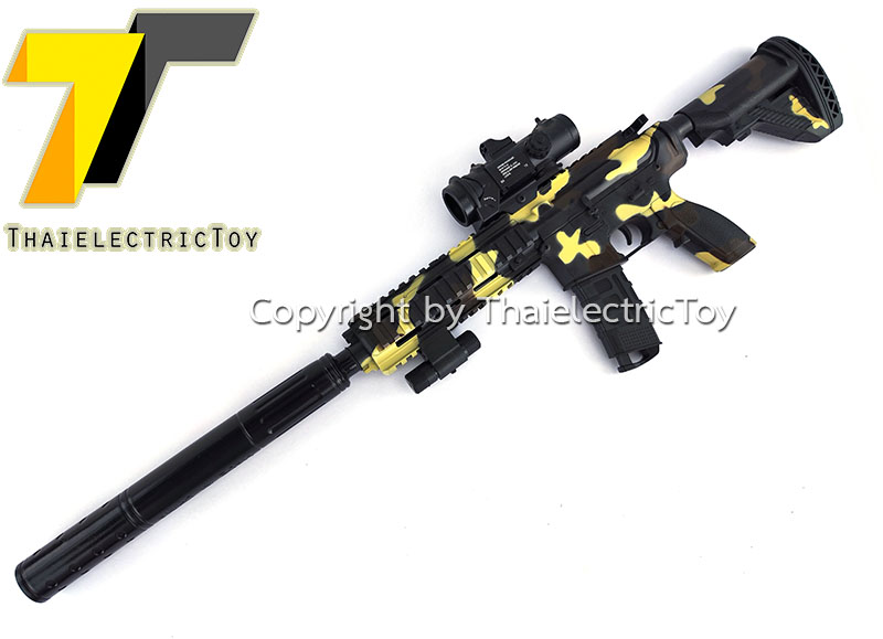 ปืนลูกเจลหรือลูกพลาสติกขนาด 6 mm ยาว 76 ซม. แถมกระสุนเจล 3,000 นัด (ลายพราง)