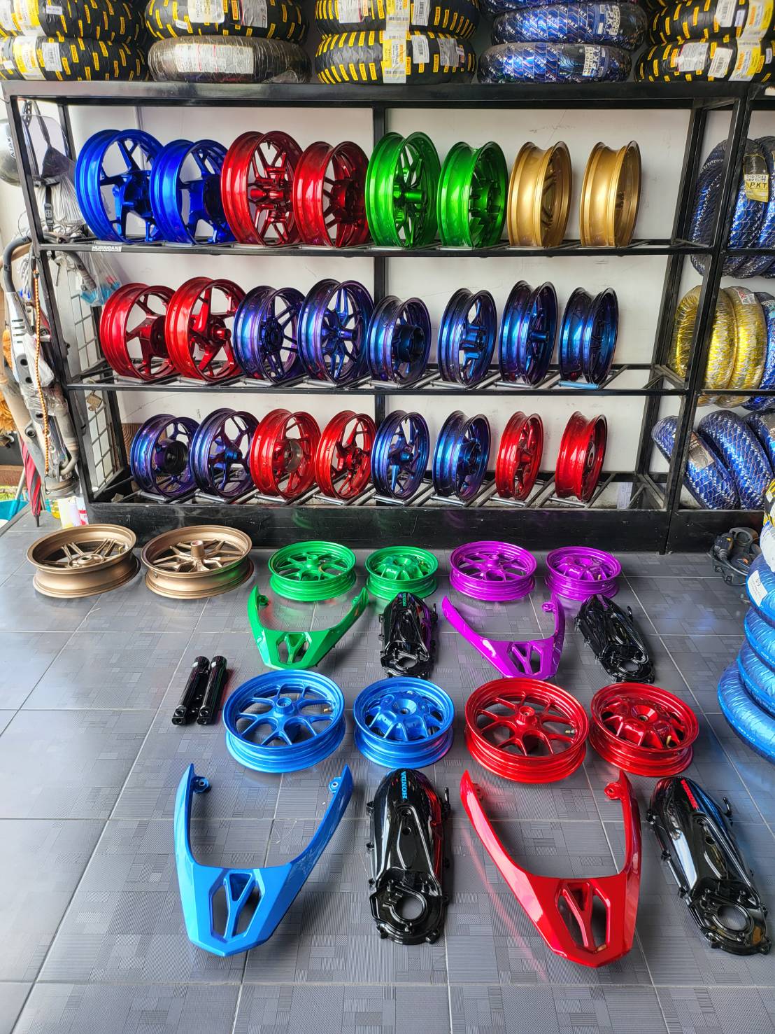 ล้อ-จับหลัง-แคร้ง ทำสี พร้อมสับ HONDA LEAD 125
