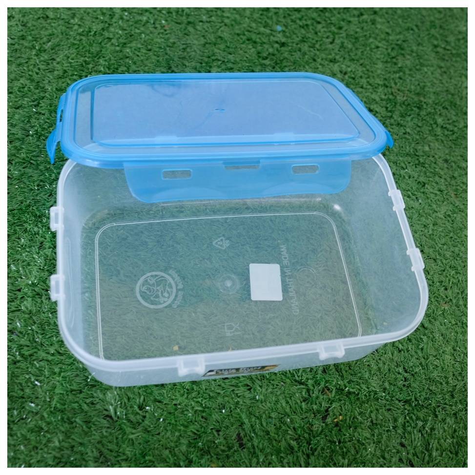 กล่องดับเบิ้ลล็อค No.1 ตัวใสฝาสี(ลิง)