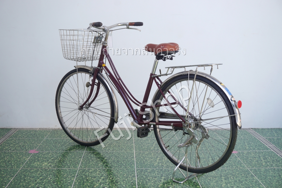 จักรยานแม่บ้านญี่ปุ่น - ล้อ 26 นิ้ว - ไม่มีเกียร์ - สีแดง [จักรยานมือสอง]