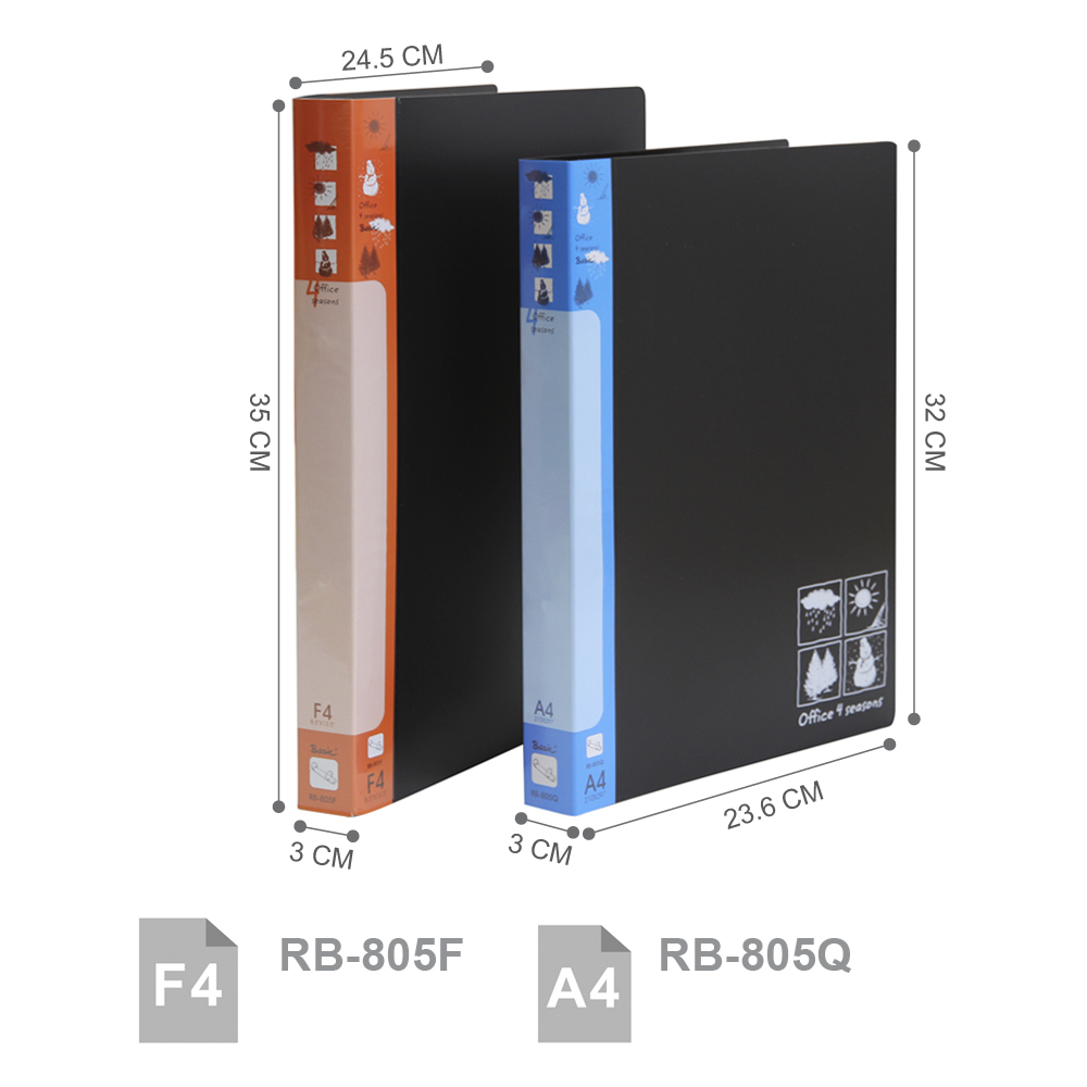 แฟ้มห่วง 800 ไมครอน สีเข้มพิมพ์สกรีน