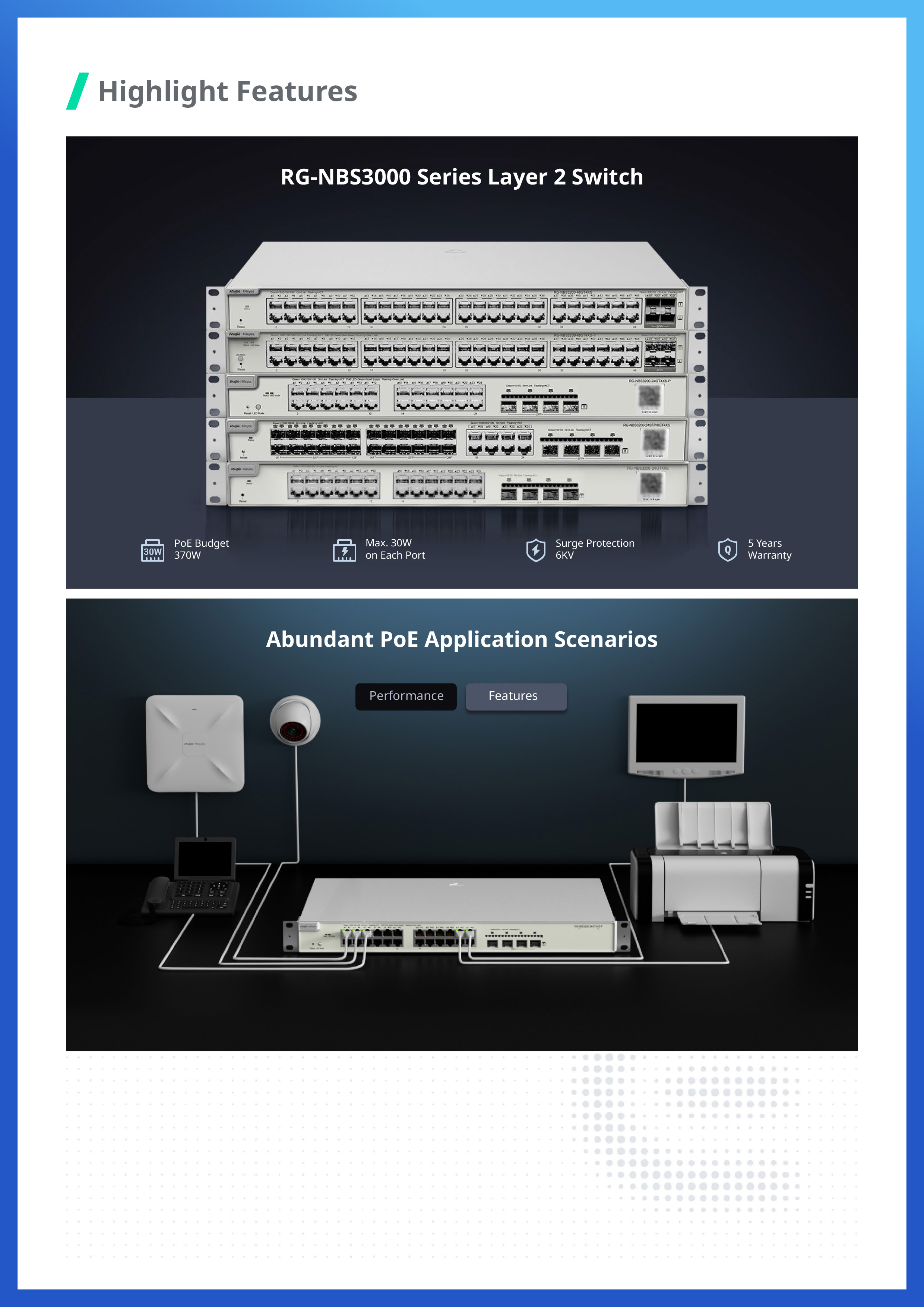RUIJIE RG-NBS3200-24GT4XS 24Port Cloud Manage Switch, Layer 2+, 4Port SFP 10G Uplinks BY BILLIONAIRE SECURETECH RG-NBS3200-24GT4XS