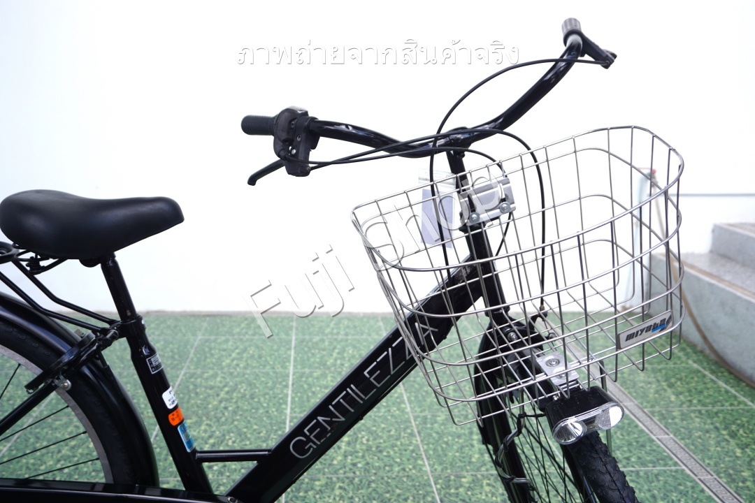 จักรยานแม่บ้านล้อโต ญี่ปุ่น - ล้อ 27.5x1.95 - เกียร์ 6 สปีด - ไฟหน้าอัตโนมัติ - Gentilezza - สีดำ [จักรยานมือสอง]