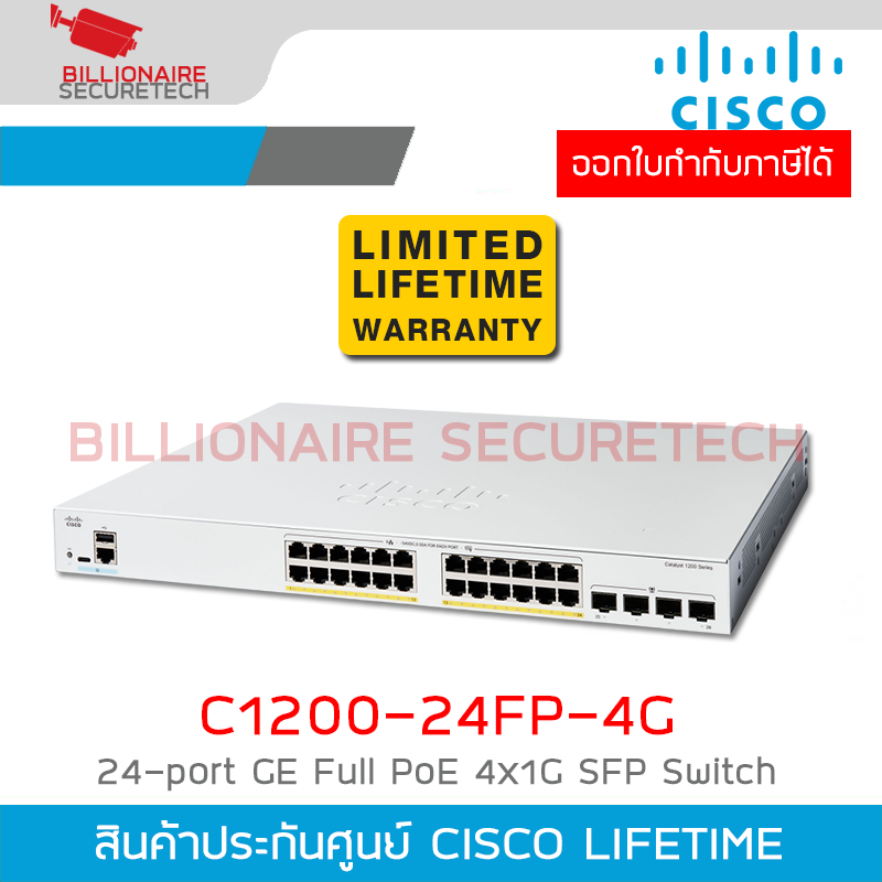 CISCO C1200-24FP-4G : 24-port GE Full PoE 4x1G SFP Switch BY BILLIONAIRE SECURETECH CISCO C1200-24FP-4G