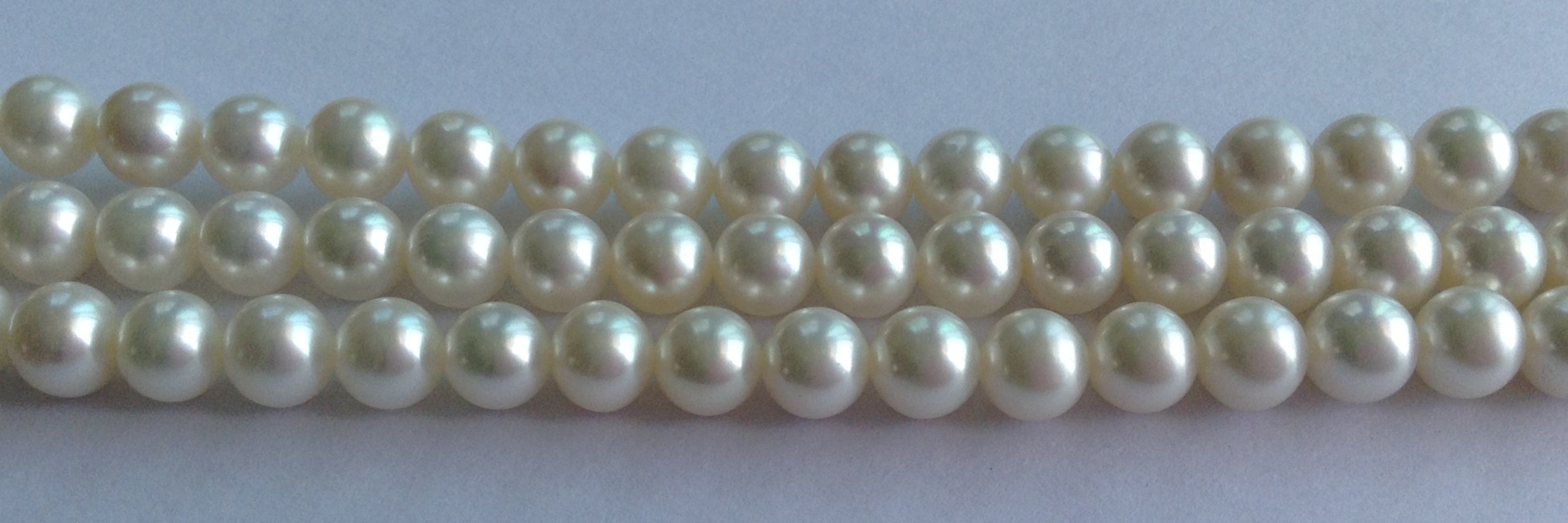 สร้อยคอไข่มุกแท้ 7-7.5 มิล กลม สีขาว AAA