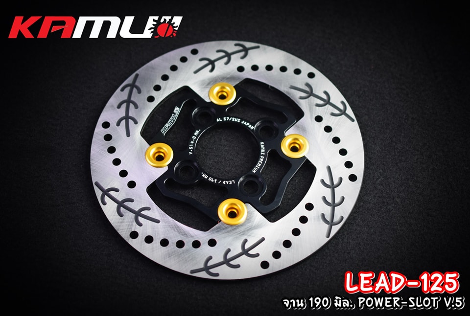 จานดิสก์หน้า Honda LEAD-125 KAMUI 190มิล. V.5 ราคา 2,800 บาทจานหน้า 190 มิล.Honda LEAD-125 🔥🔥🔥 POWER-SLOT V.5 #จานดิสก์KAMUI #lead125 #lead125kamui #lead #leadkamui #honda #hondakamui #KAMUI #จานfloating ข้อดีของจาน Floating - ใส่ป