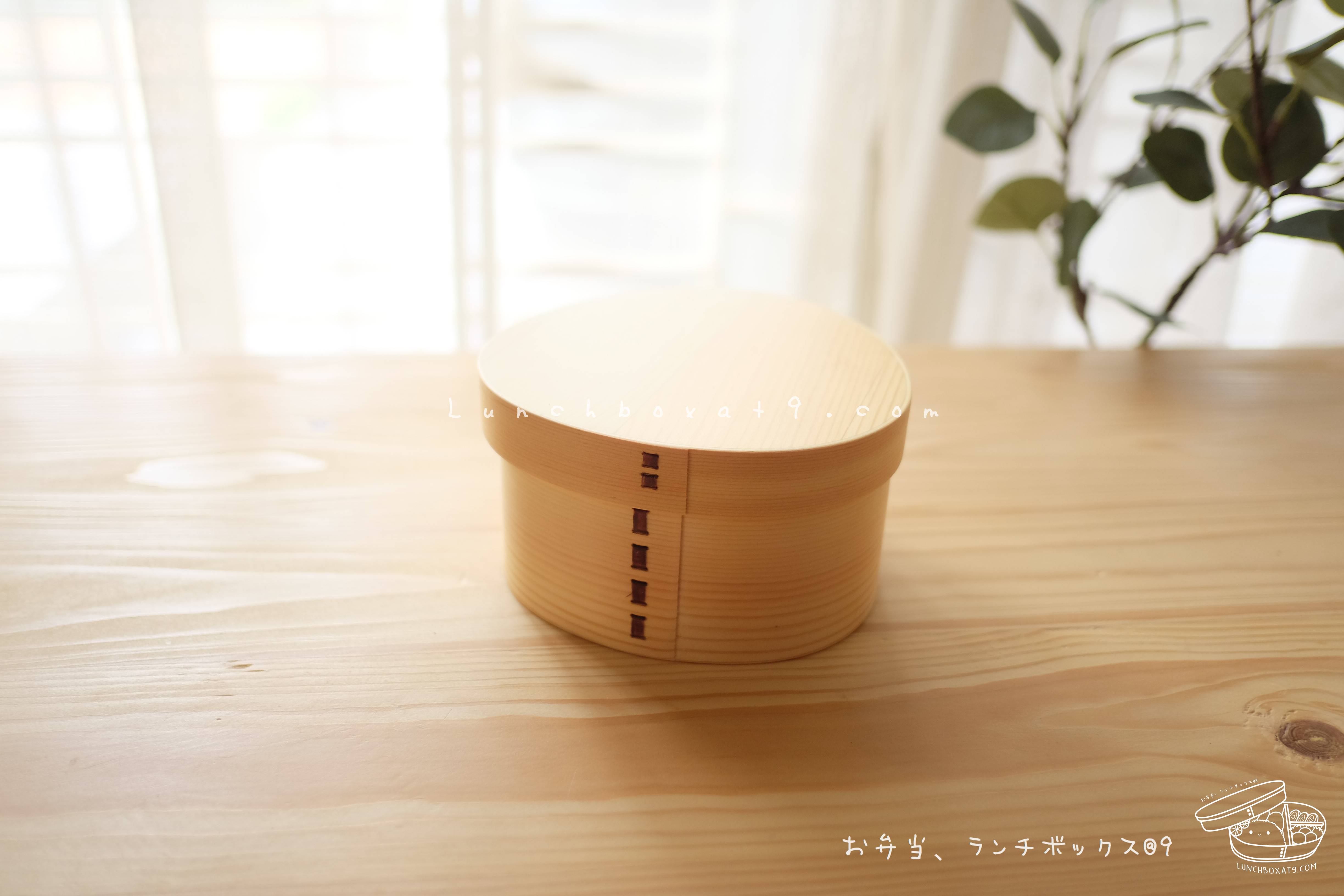 Bending Triangle Cedar Wood Bento - กล่องข้าวญี่ปุ่นสามเหลี่ยม 1 ชั้น