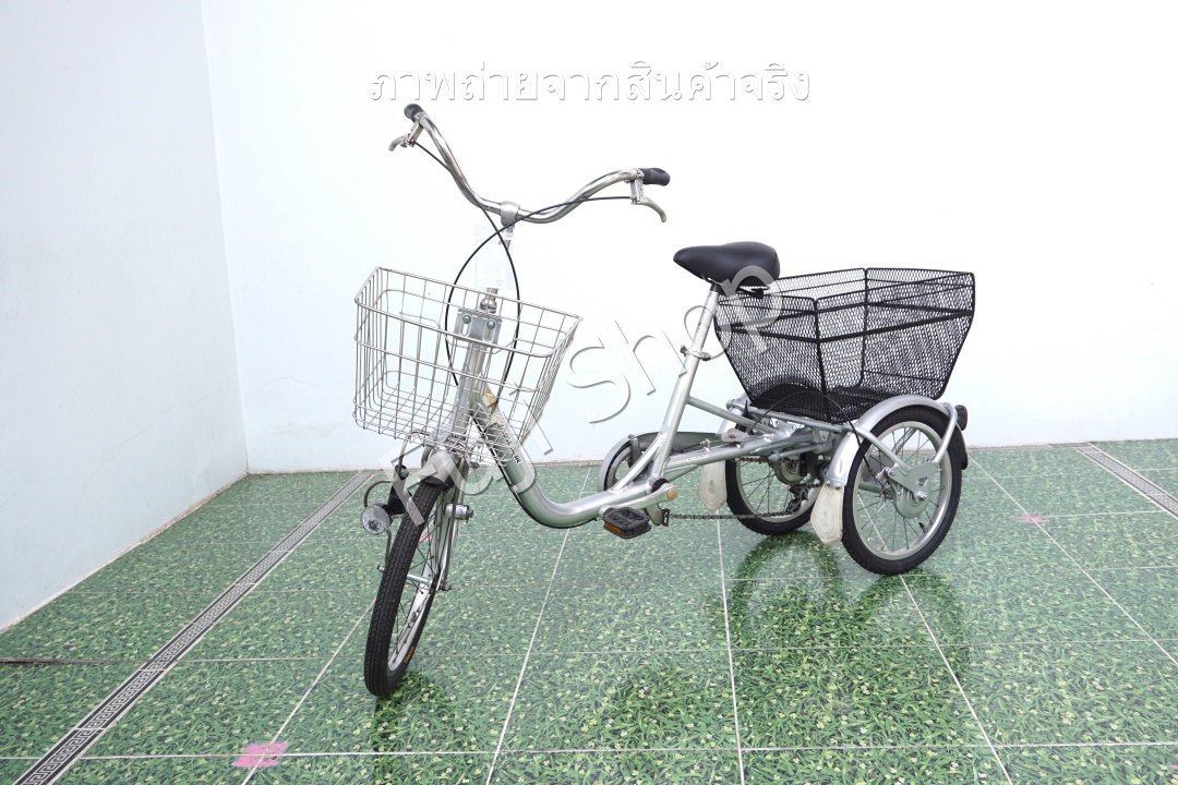 จักรยานสามล้อญี่ปุ่น - ล้อ 18/16 นิ้ว - ไม่มีเกียร์ - อลูมิเนียม - Bridgestone - สีเงิน [จักรยานมือสอง]