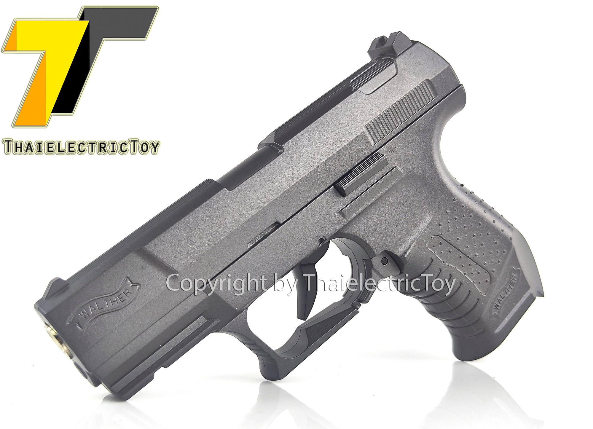 ปืนอัดลมเหล็ก Walther P99 ชักยิงทีล่ะนัด ลำกล้องยาว 7 นิ้ว หนัก 571 กรัม