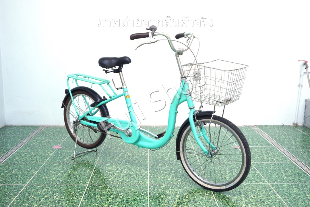 จักรยานแม่บ้าน Cargo ญี่ปุ่น - ล้อ 20x1.75 - ไม่มีเกียร์ - อลูมิเนียม - Moitie Mini - สีเขียว [จักรยานมือสอง]