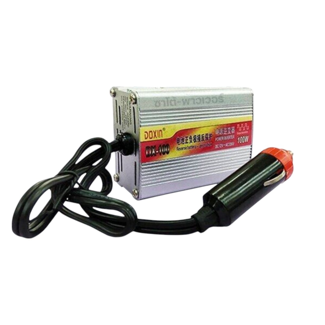 DOXIN Inverter รุ่น DX-100 | 12V 100W | อินเวอร์เตอร์เเปลงไฟ อินเวอร์เตอร์ เครื่องเเปลงไฟ ตัวเเปลงไฟ เเปลงจากไฟ 12V เป็นไฟบ้าน 220V