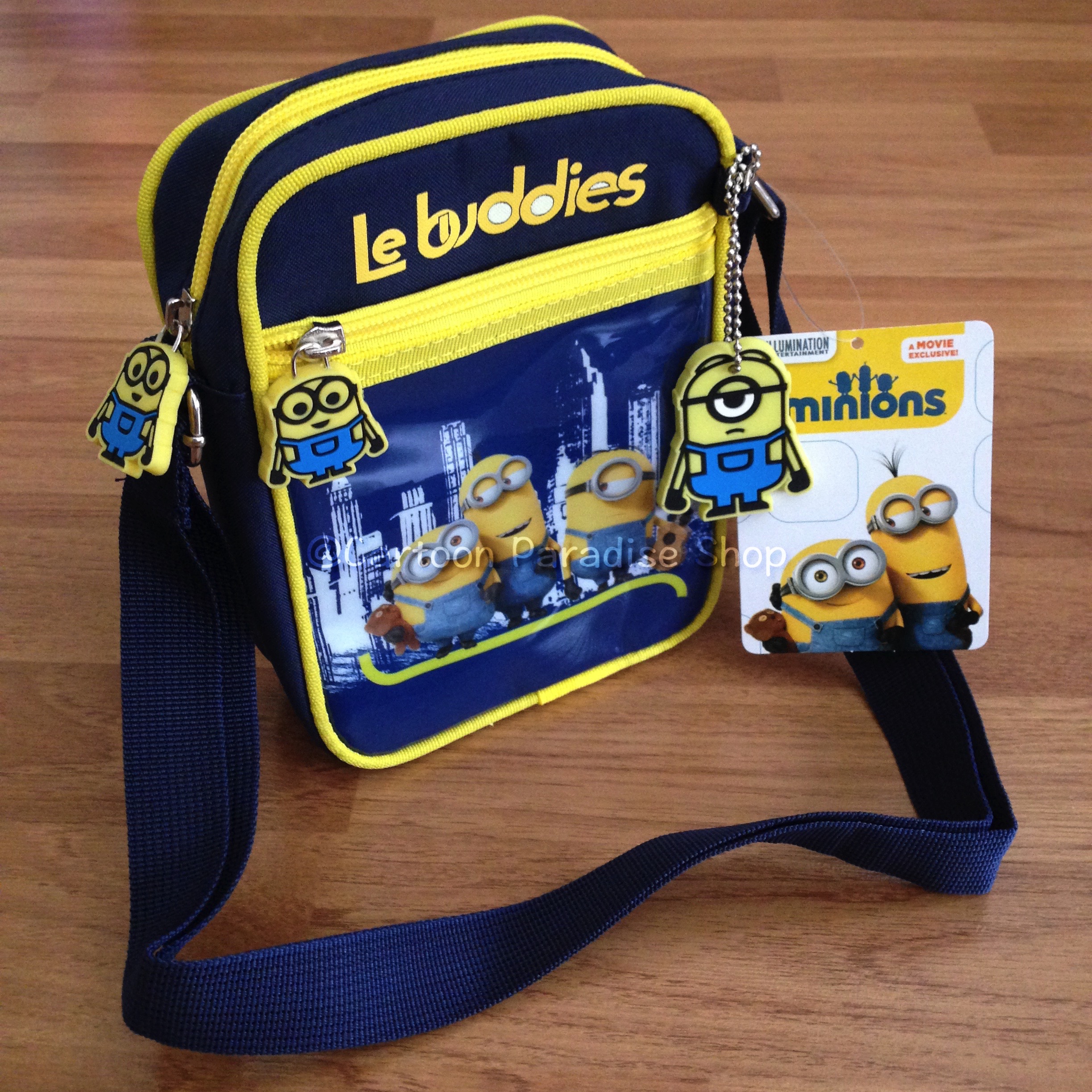 กระเป๋าสะพายข้าง กระเป๋าคล้องคอ 7 นิ้ว เดสพิคเคเบิ้ลมี มินเนี่ยน Despicable Me Minion Le Buddies Shoulder Bag Sling Bag