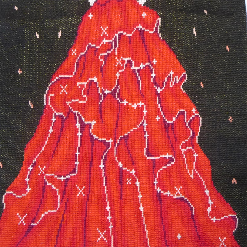 lady-1135 *สินค้าหมด* ชุดปักครอสติช ลายสาวสวยในชุดแดง ( ปักเต็มผืนผ้า ไม่มีเดินเส้น ผ้า11CTพิมพ์ลาย ปัก 3 เส้นเล็ก ) ขนาด 50*63 ซม.ผ้าครอสติช 11CTพิมพ์ลายปักบนผ้า ไหมคอตตอน 25 สี ผังลาย เข็ม