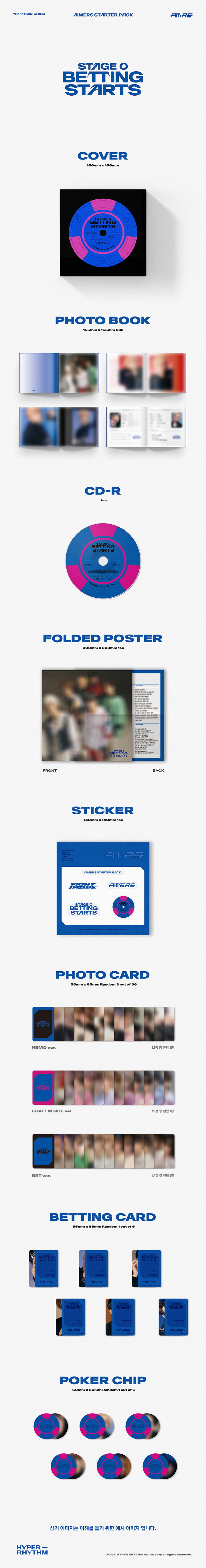 [PRE-ORDER] AIMERS - 1st Mini Album "STAGE 0. BETTING STARTS"