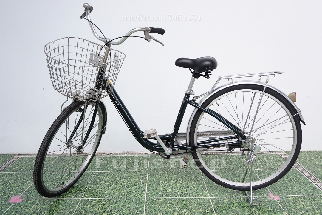จักรยานแม่บ้านญี่ปุ่น - ล้อ 26 นิ้ว - ไม่มีเกียร์ - อลูมิเนียม - Alouette - สีเขียว [จักรยานมือสอง]