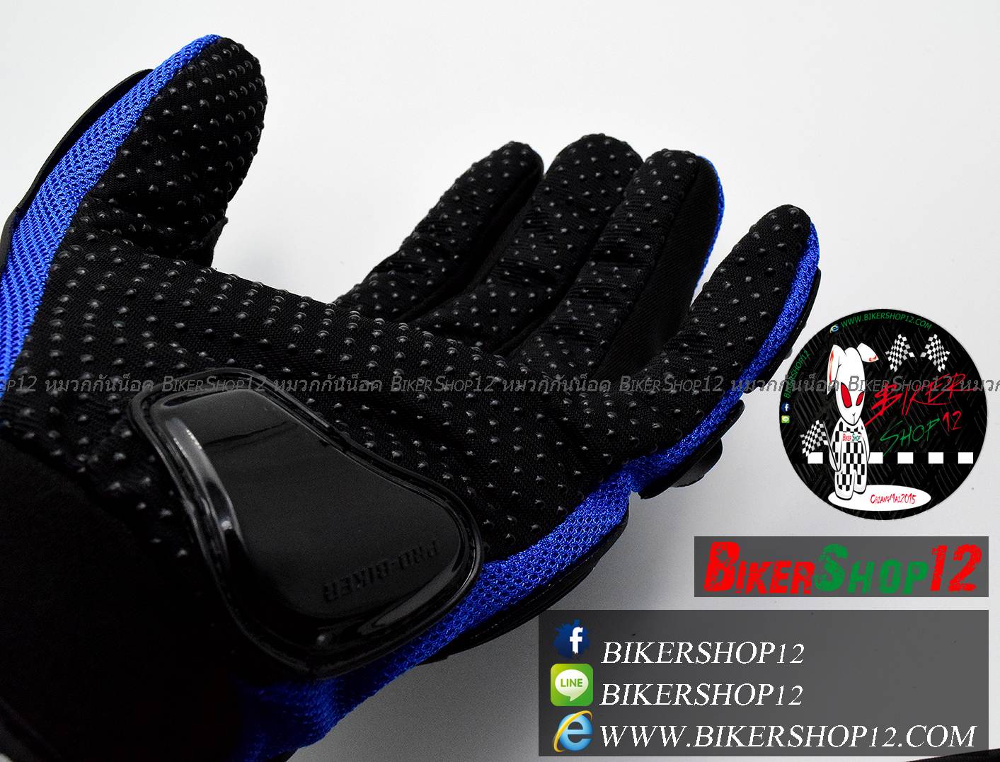 ถุงมือpro-biker สีน้ำเงิน (ราคาพิเศษ)