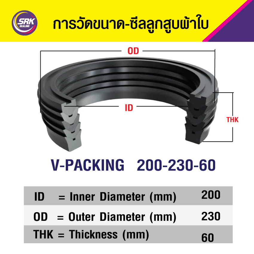 V-PACKING 200-230-60 วีแพ็กกิ้ง,วีแพ็กกิ้งผ้าใบ, VEE-PACKING ,ซีลวีแพกกิ้ง