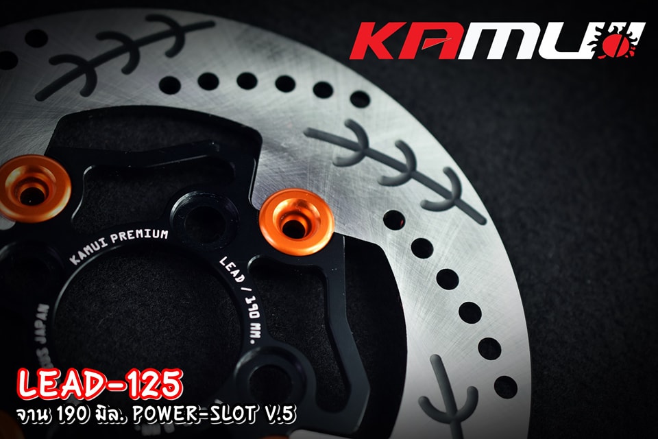 จานดิสก์หน้า Honda LEAD-125 KAMUI 190มิล. V.5 ราคา 2,800 บาทจานหน้า 190 มิล.Honda LEAD-125 🔥🔥🔥 POWER-SLOT V.5 #จานดิสก์KAMUI #lead125 #lead125kamui #lead #leadkamui #honda #hondakamui #KAMUI #จานfloating ข้อดีของจาน Floating - ใส่ป