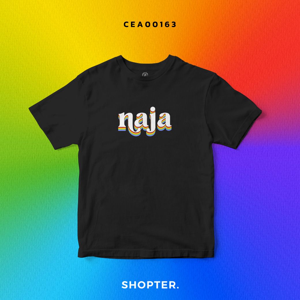 เสื้อยืด พิมพ์ลาย T-SHIRT naja สีดำ CEA00163 #PrideCollection #เสื้อยืด #UNBRAND #SHOPTER