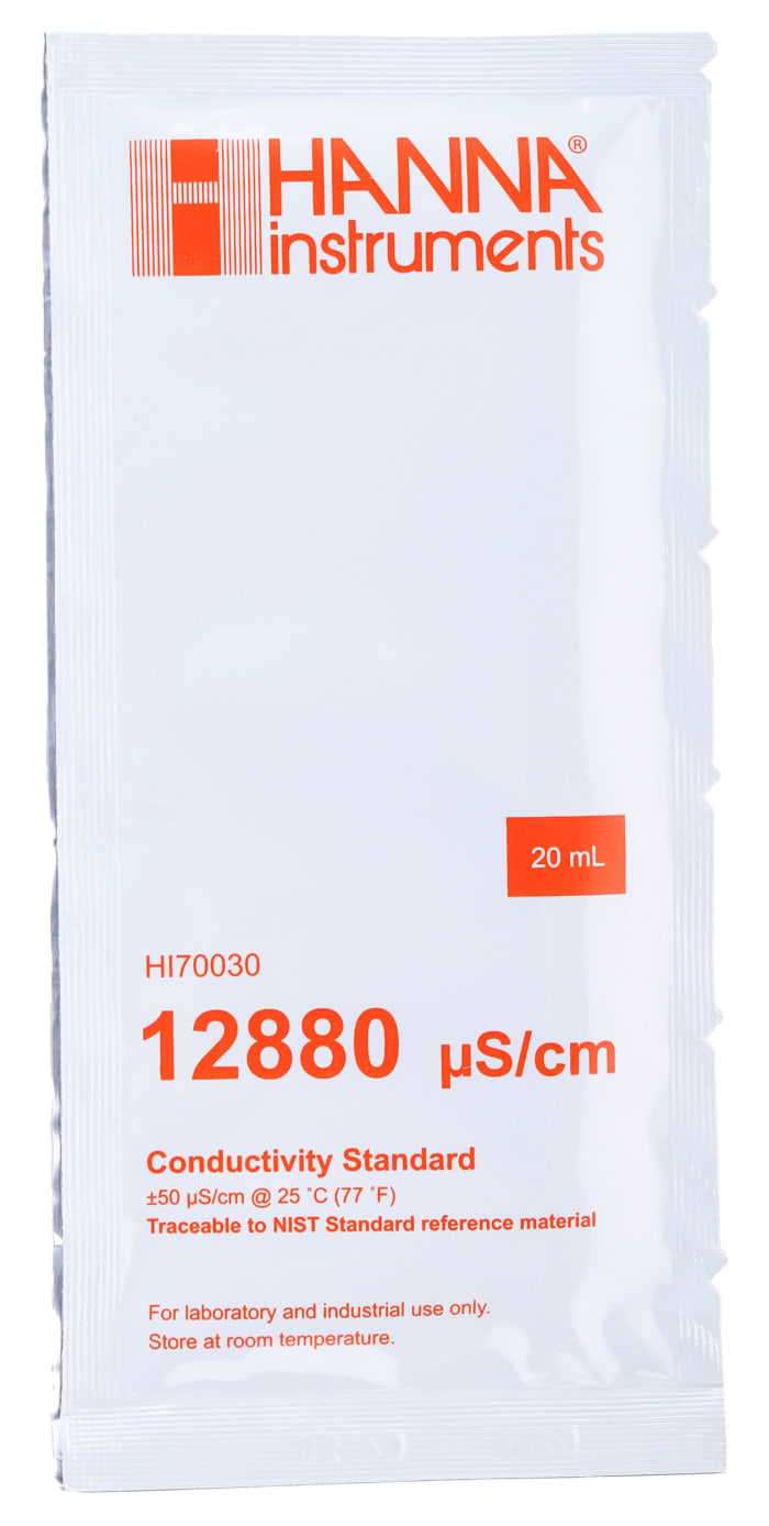 Hanna Instruments ลารละลายมาตรฐาน Standard solution 12880 uS/cm แบบซอง 20 ml