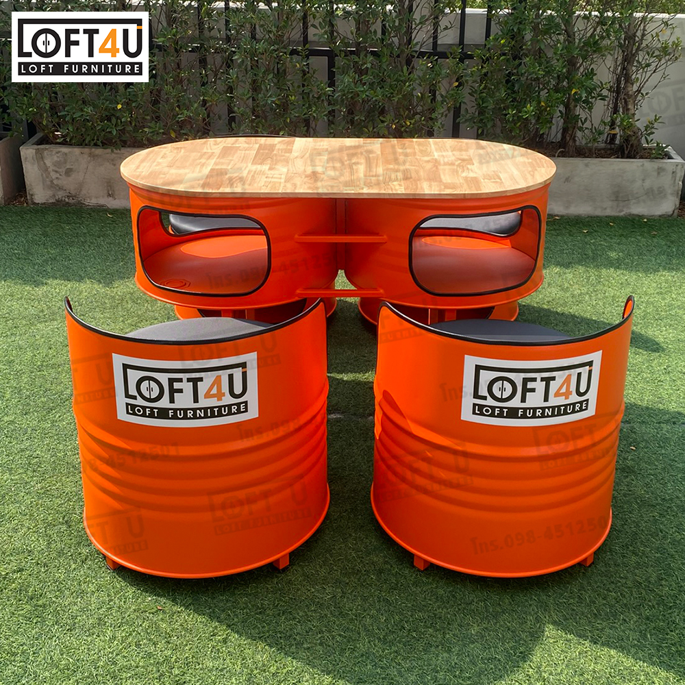 โต๊ะอาหาร Dining Table : wooden cushion / 4 seats