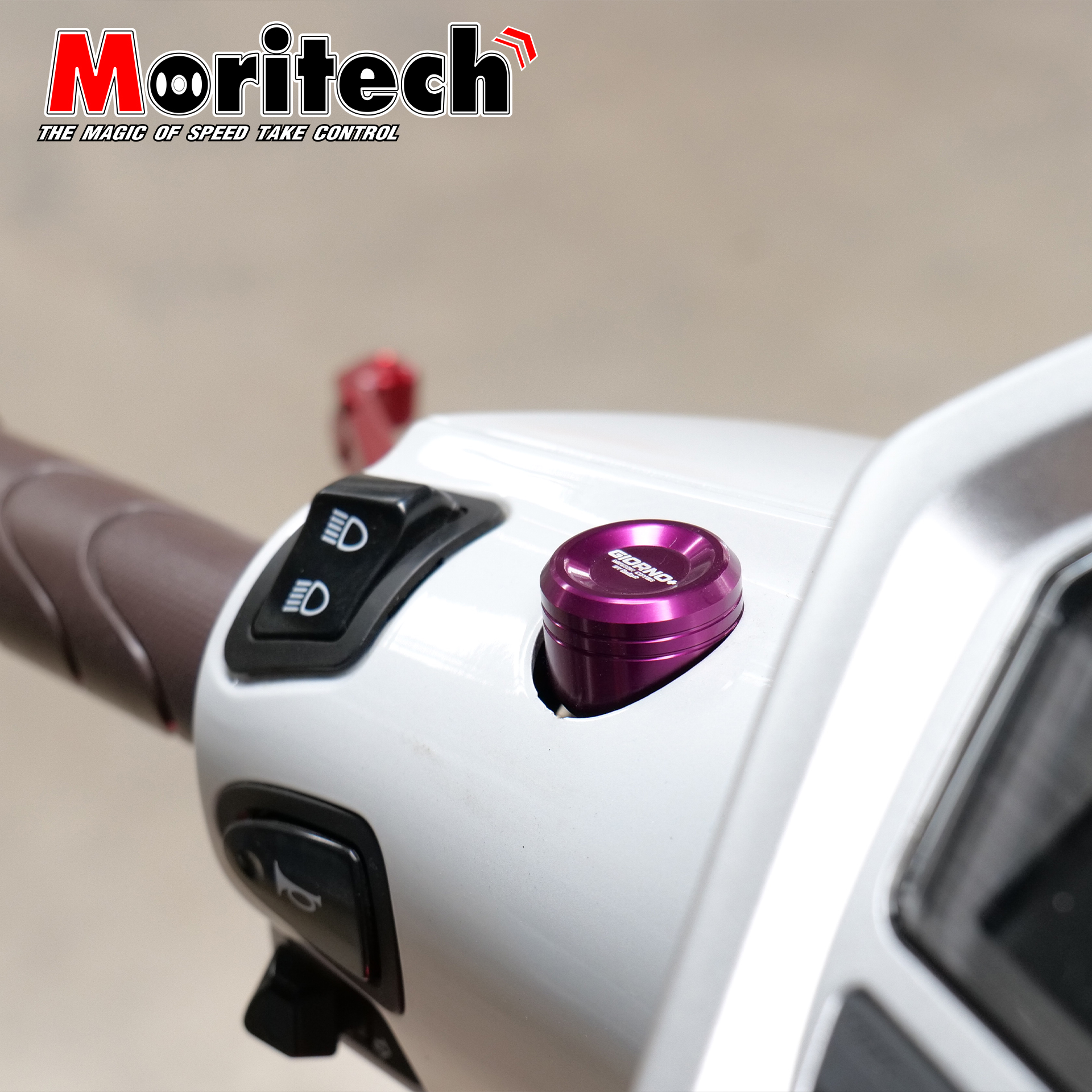 ปิดรูกระจก CNC MORITECH GIORNO ABS ราคา295 สี ม่วง แดง เขียว น้ำเงิน ทอง ดำ เงิน