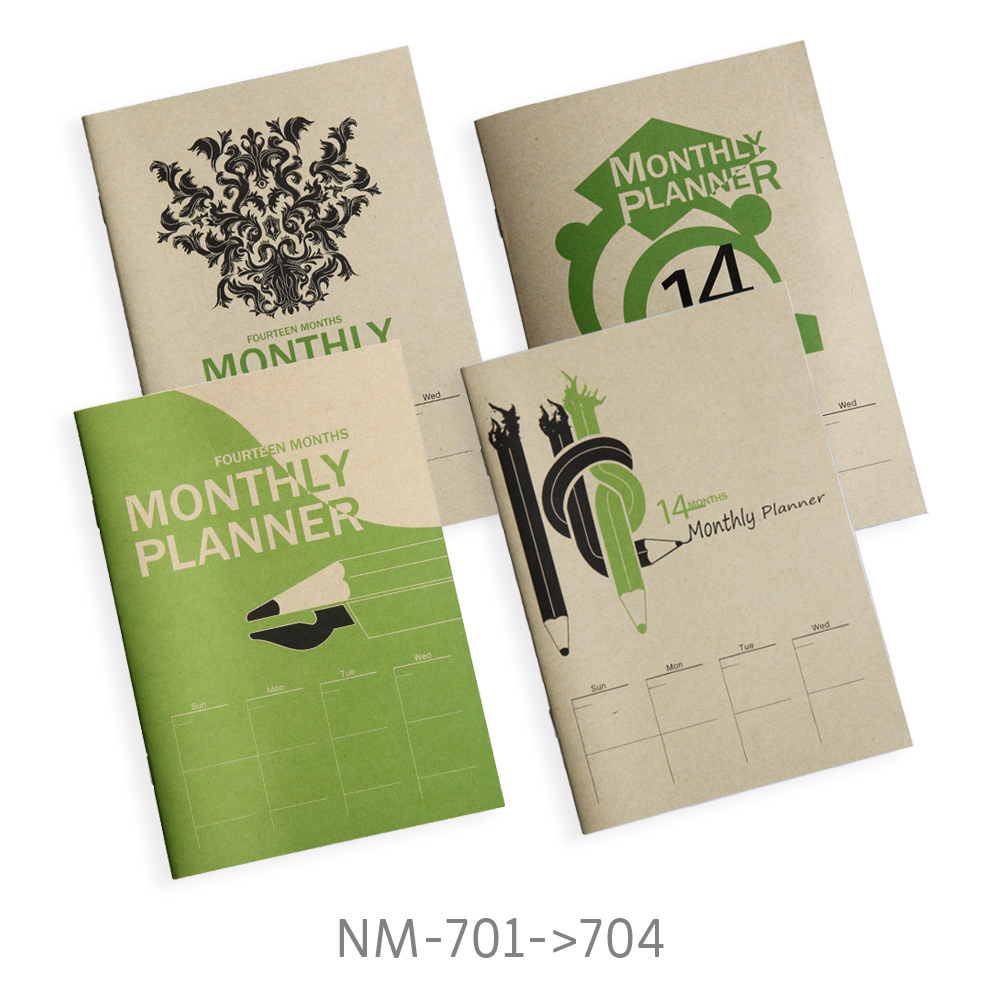 Planner Notebooks A5 with Brown Kraft Paper Covers